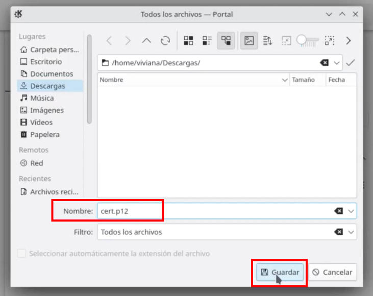 Menú de Google Chrome