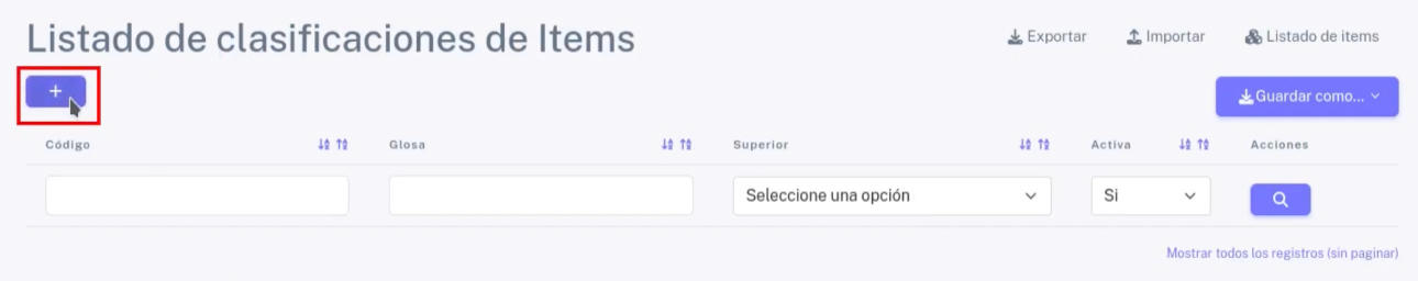 Botón +