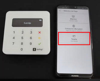 Fotografía de SumUp y app LibreDTE - botón pago con tarjeta