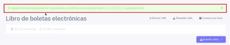 Opción Libro de boletas en Facturación