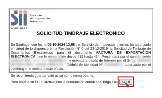Botón para descargar archivo XML