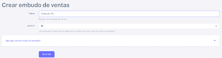 Crear embudo