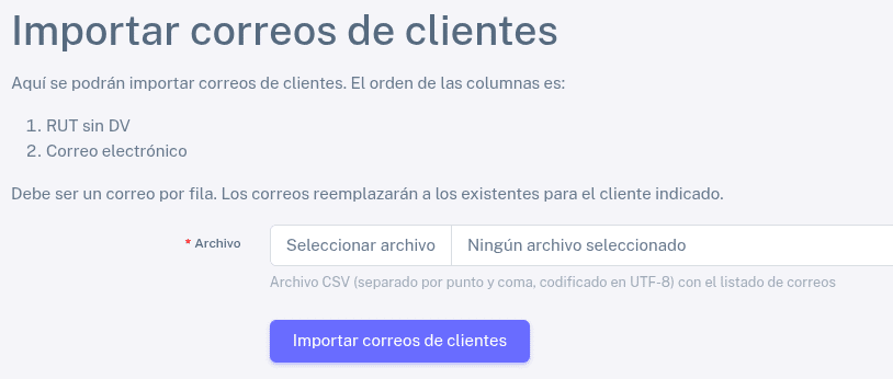 Importar correos