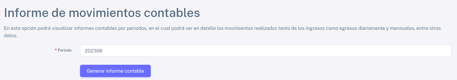 Movimientos mensuales