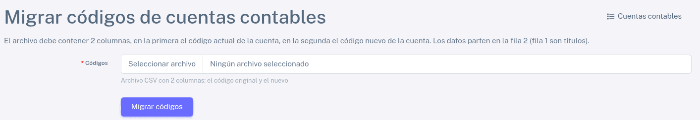 Migrar códigos