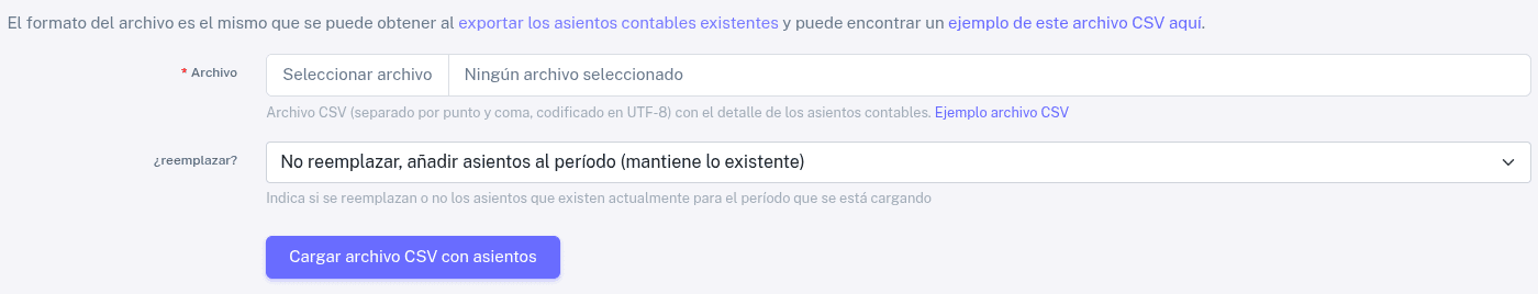 Importar asientos 2