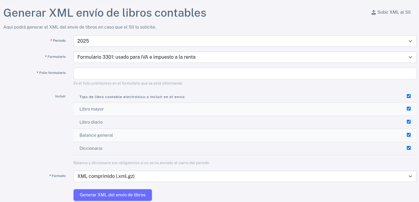 Generar XMl envío de libros