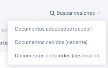 Buscar cesiones