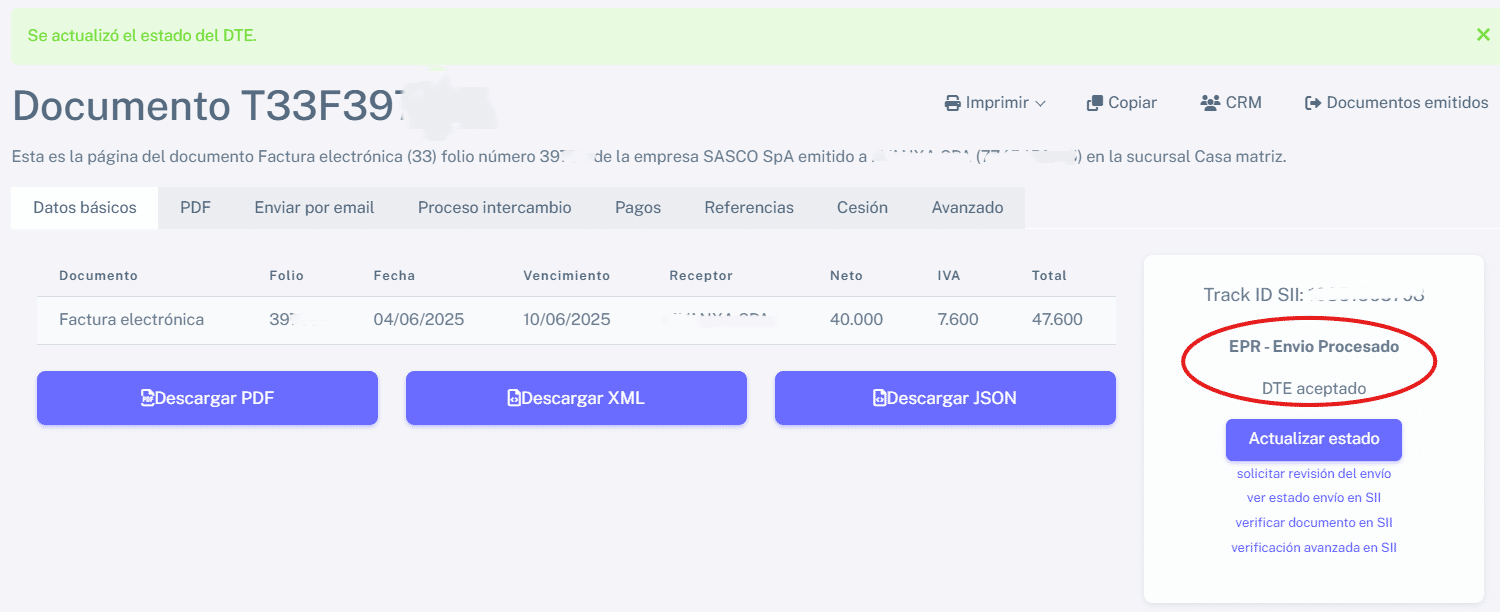 Documento aceptado