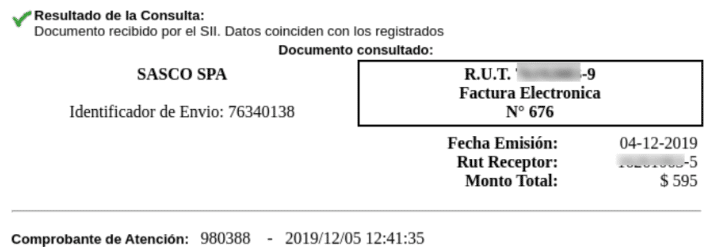 Verificar documento en SII