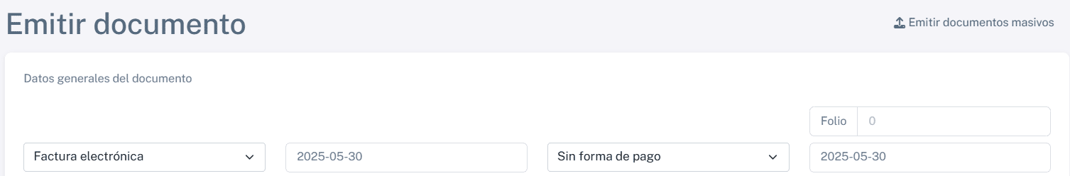 Emitir documentos masivos