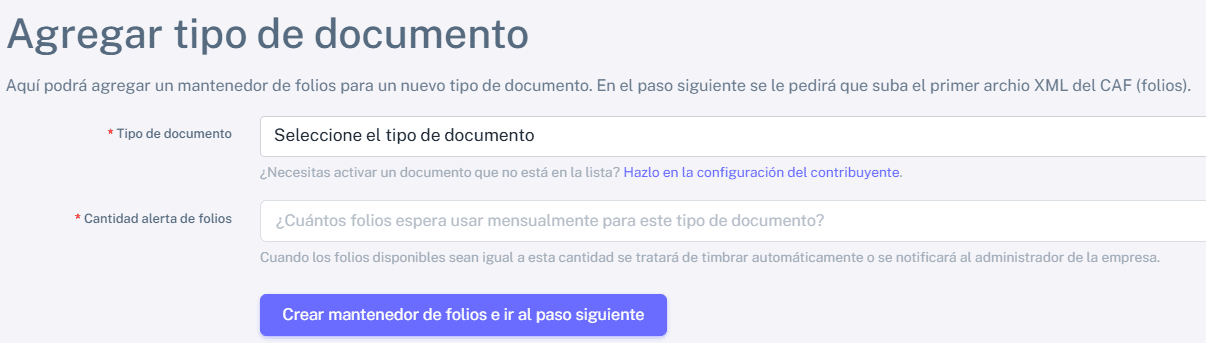 Crear mantenedor