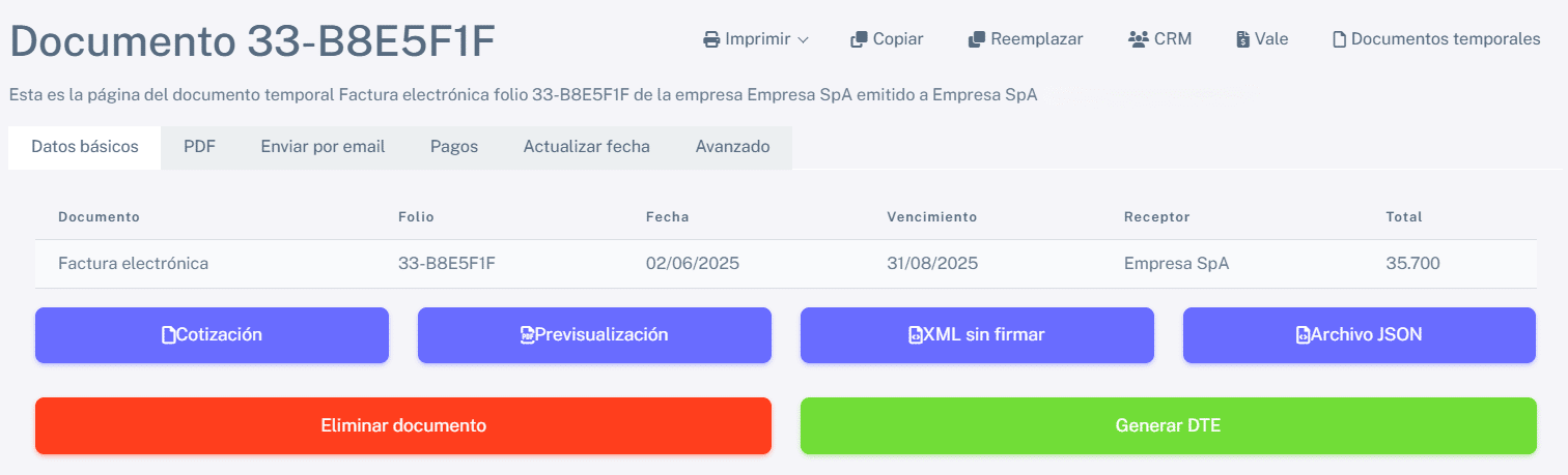 Documento temporal