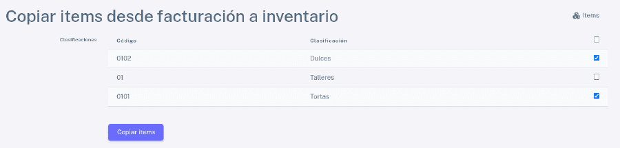 Copiar item