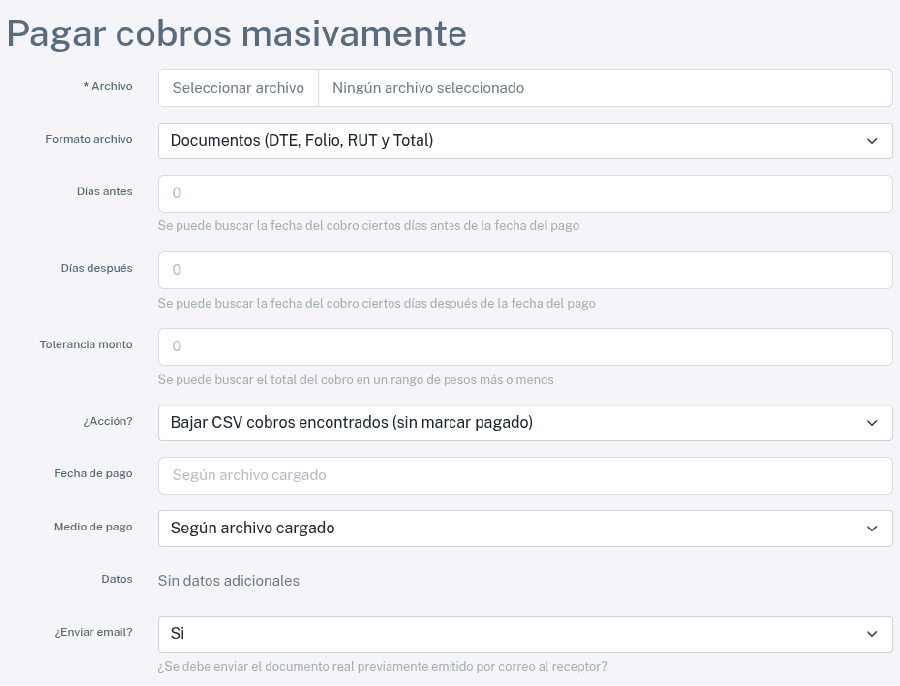 Pago masivo