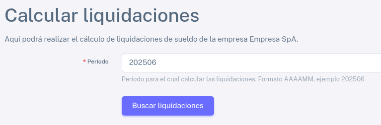 Calcular liquidaciones