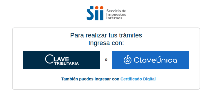 Iniciar sesión con clave tributaria o clave única