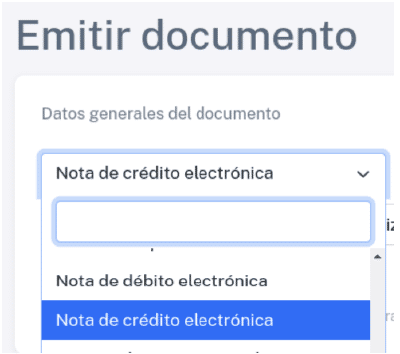 Nota de crédito electrónica