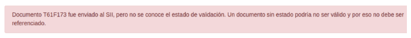 Mensaje de error