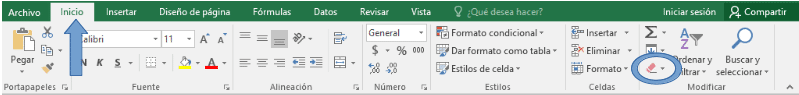 Borrar formato
