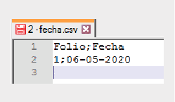 Fecha incorrecta