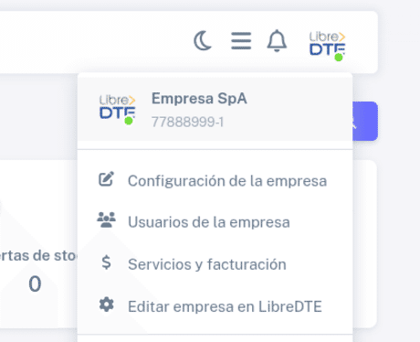 Configuración de la empresa