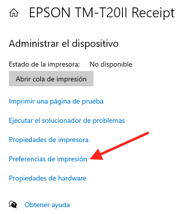 Preferencias de impresión