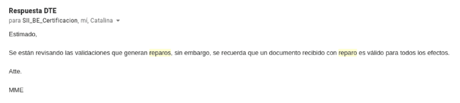 Respuesta SII