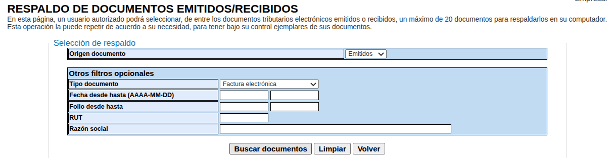 Filtro para respaldo