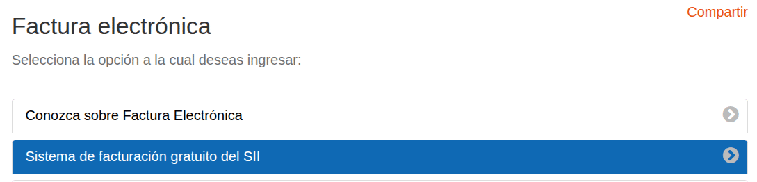 Opción de sistema gratuito de facturación