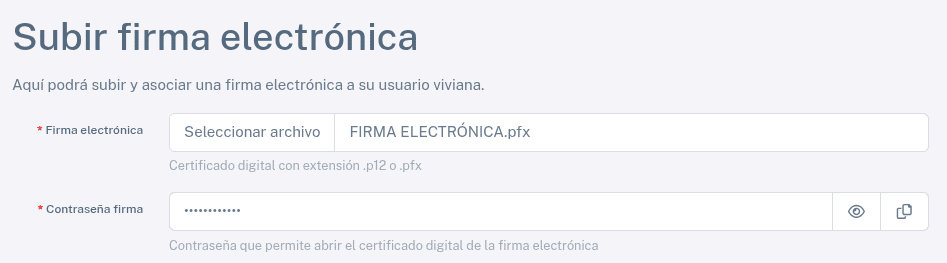 Firma electrónica cargada