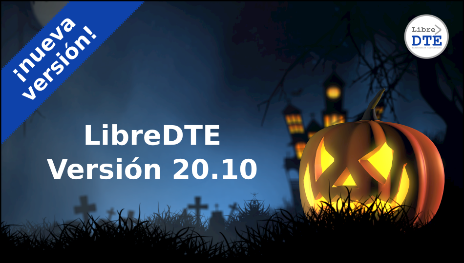 Imagen de nueva versión de LibreDTE alusión a halloween